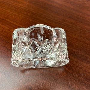 Two sets of 4 Gotham King Edward crystal napkin rings (8 total)